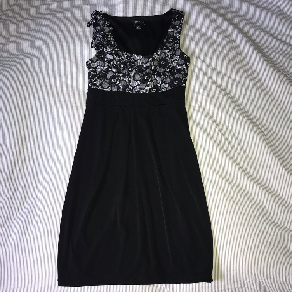 Black/White Floral Top Dress